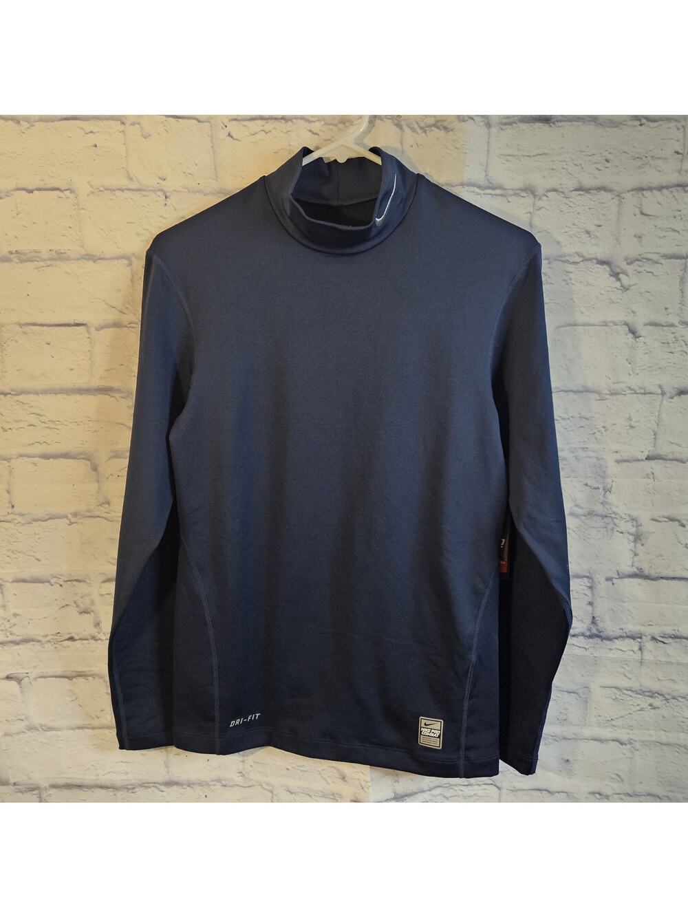Nike Pro Combat Shirt Mens Size M Blue Long Sleeve Compression Dri-FIT NWT